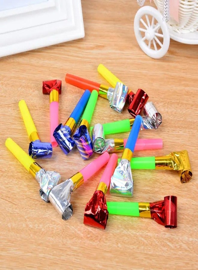 PartyToko Polka Dot Party Blowouts Whistles Party Noise Makers Multi Colour (10 pcs-1 Pack) - Image 4